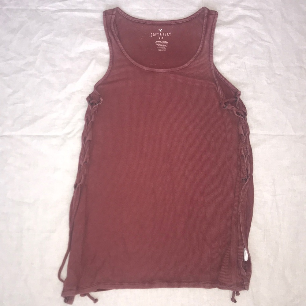 American Eagle red swimsuit coverup